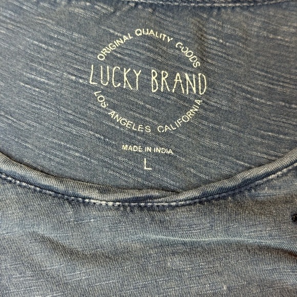 Lucky Brand Gray Black Short Sleeve Relaxed Tee size Large - Picture 9 of 11